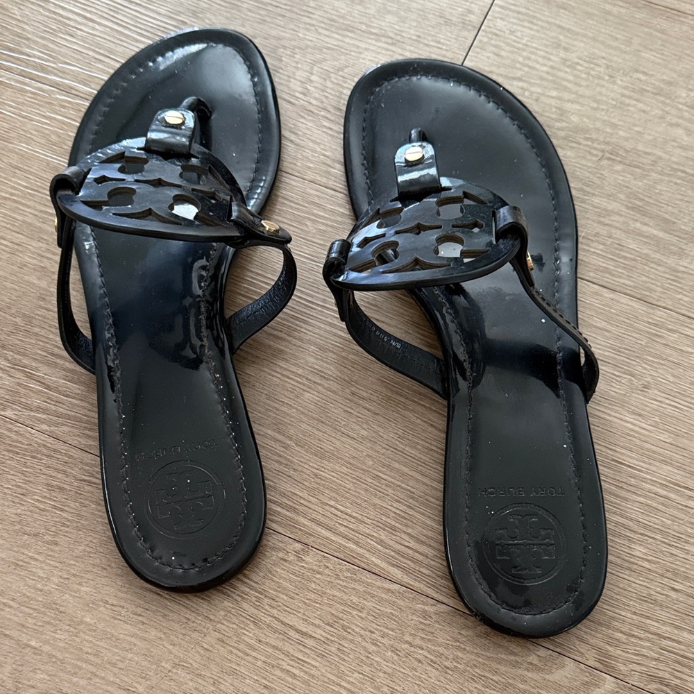 Tory Burch Black miller patent Sandals - Picture 2 of 3